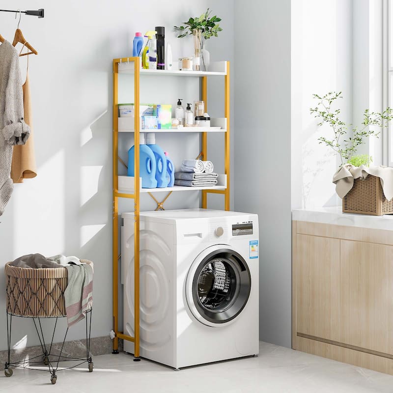 Costway 3-Tier Over-The-Toilet Bathroom Shelf Metal Frame Space Saver - See Details