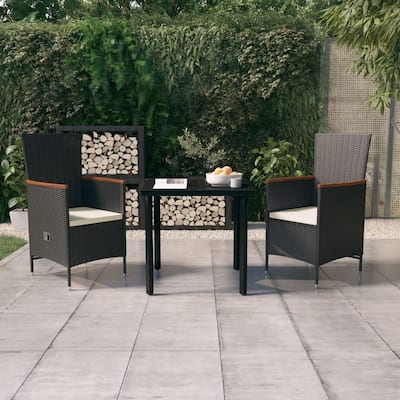 vidaXL Patio Dining Set 3/5/7 Piece Multi Colors 31.5"/55.1" Table Length
