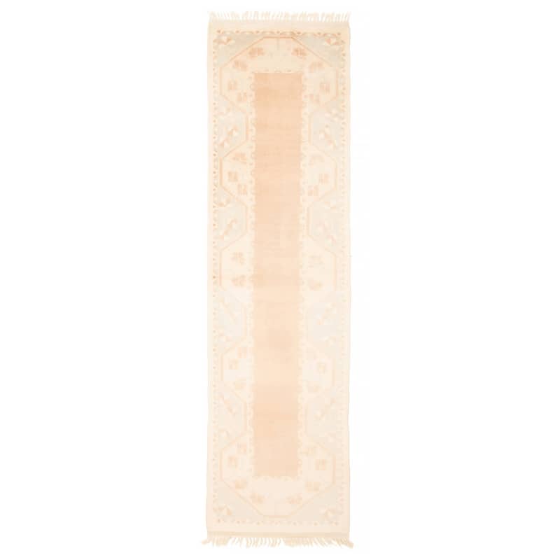 ECARPETGALLERY Hand-knotted Color Transition Beige Wool Rug - 2'7 x 9'5 - Beige - 2'7 x 9'5