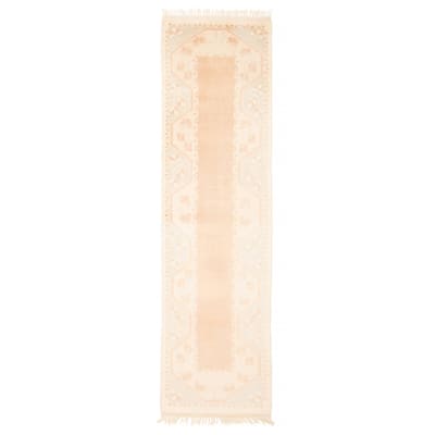ECARPETGALLERY Hand-knotted Color Transition Beige Wool Rug - 2'7 x 9'5