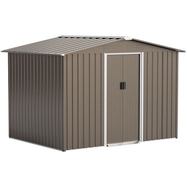 Outdoor Permanent Metal Storage Sheds for Gardening Tools
