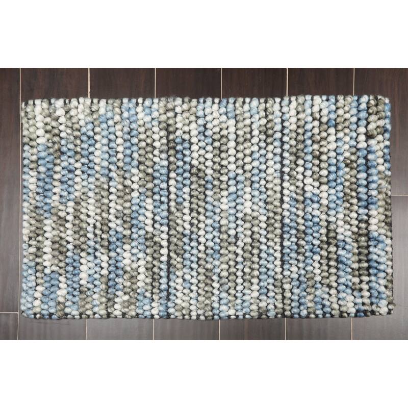Hand Made Gray Polyester Modern & Contemporary Oriental Area Rug