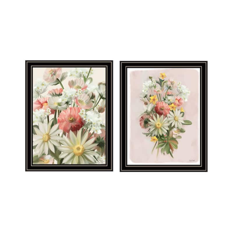 Trendy Decor 4U "Summer Wildflowers Just for You" Printed Framed Wall Art by House Fenway - Multi - 14 x 18