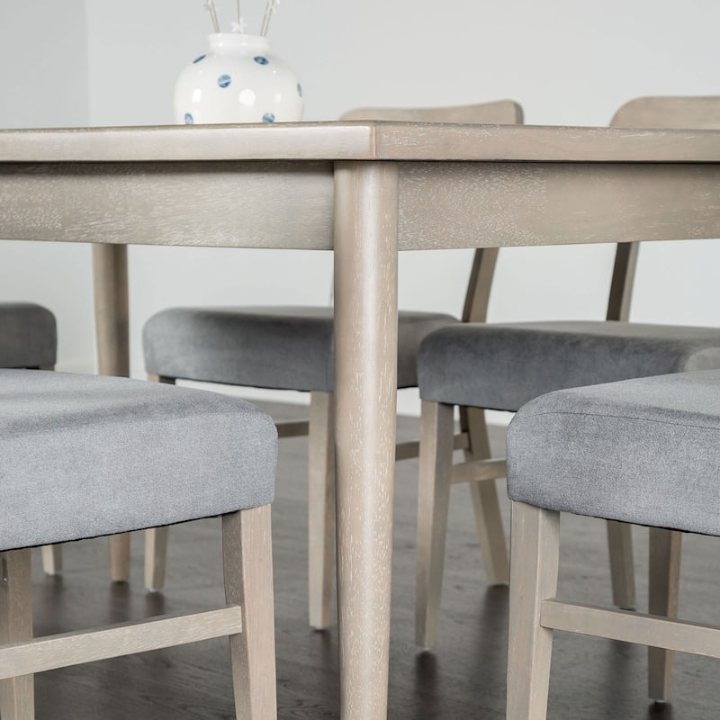 Furniture of America Calista Modern Grey Rectangle Wood Dining Set