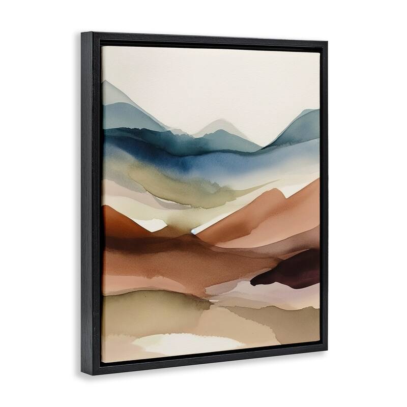 Stupell Abstract Desert Landscape Framed Floater Canvas Wall Art Design by Andrea Haase