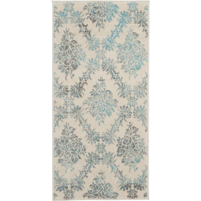 Nourison Tranquil French Country Floral Damask Area Rug
