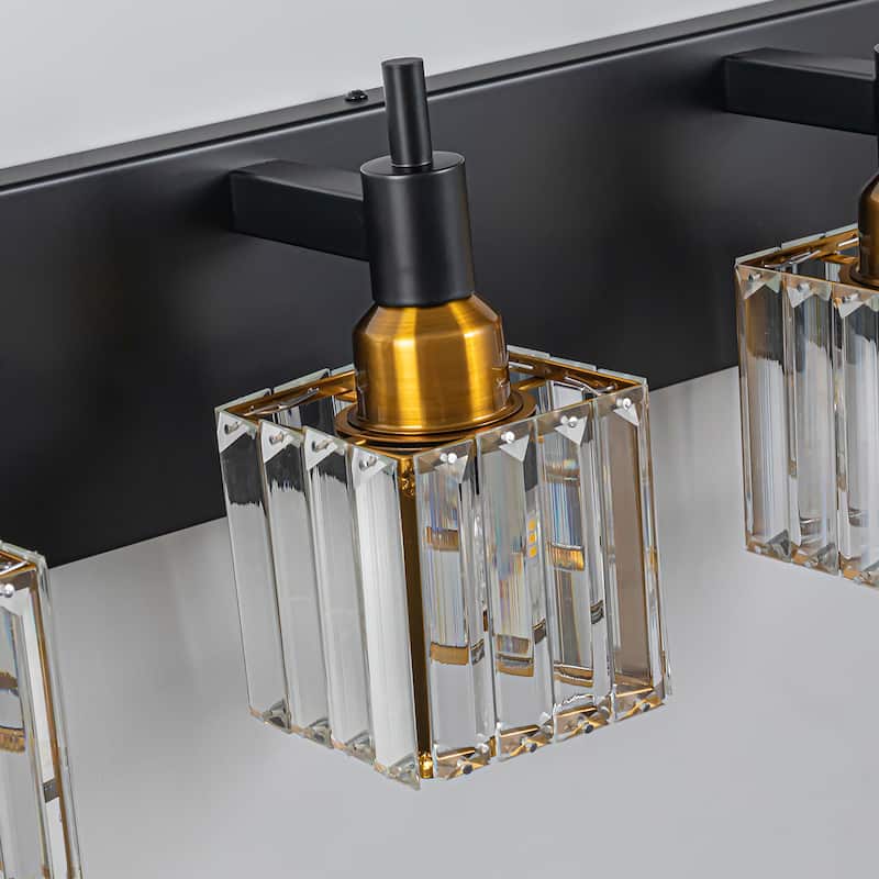 2/3/4-Light Modern Bathroom Crystal Vanity Light Wall Sconces