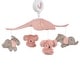 preview thumbnail 3 of 3, Lambs & Ivy Calypso Pink/Gray Koala & Elephant Musical Baby Crib Mobile