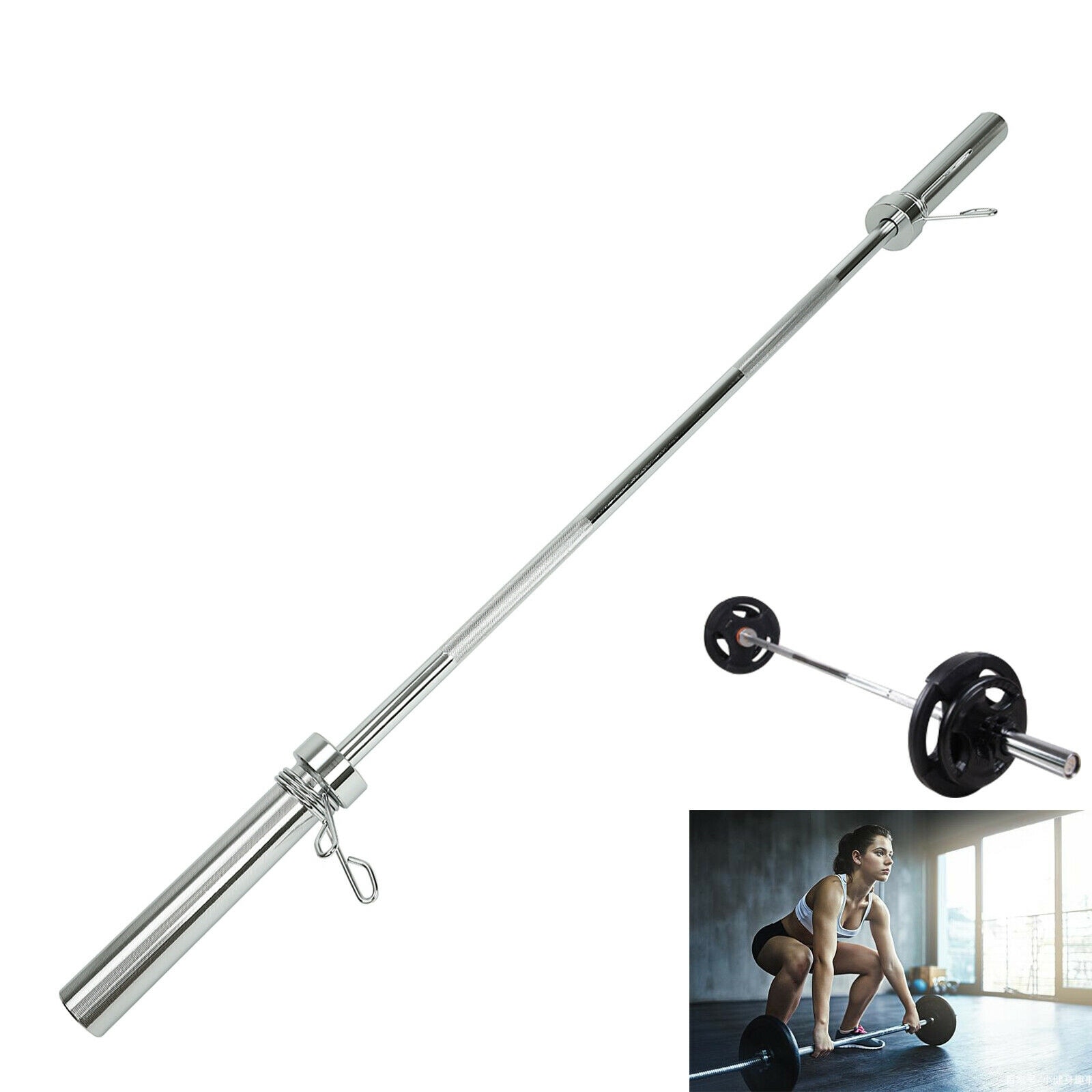 500-Pound Capacity 5 Ft Olympic Bar for Weightlifting and Power Lifting Barbell 