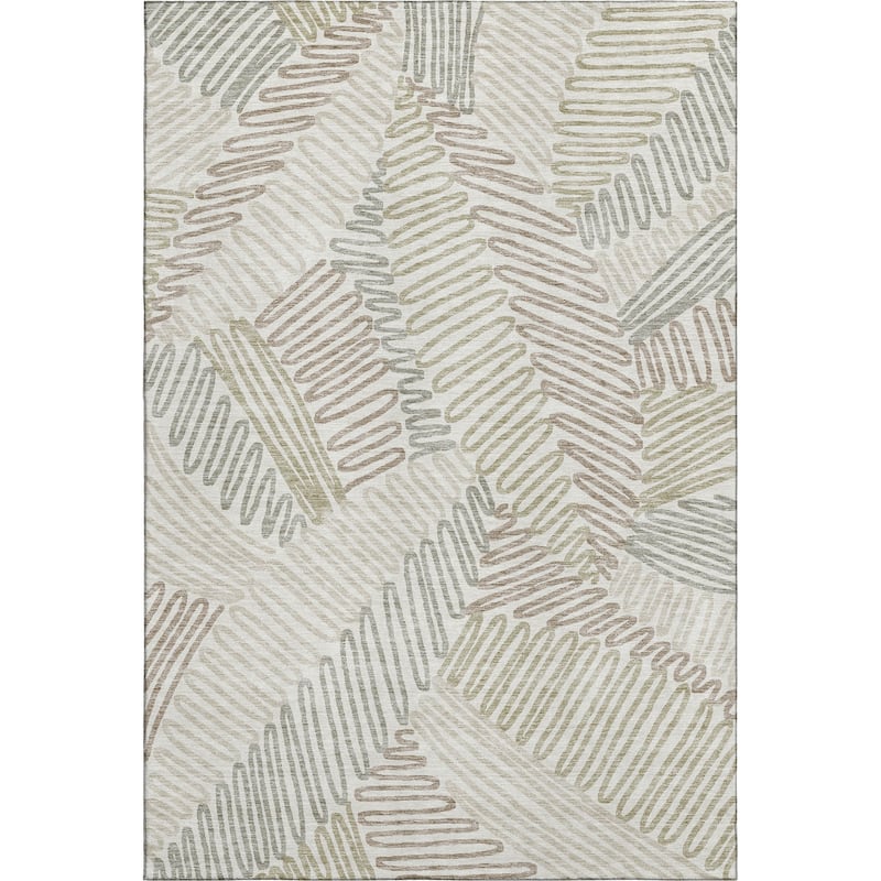 Premium Washable Super Soft Contemporary Leaf Mayfield Rug
