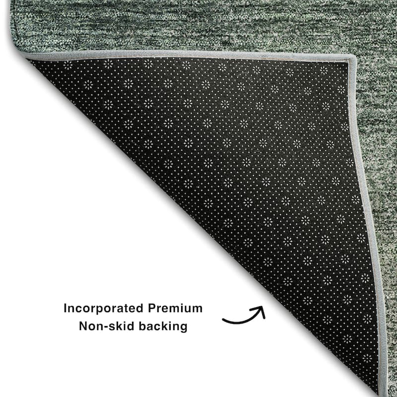 Premium Washable Super Soft Solid Ombre Mayfield Rug