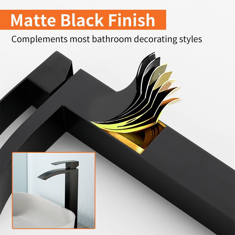 Waterfall Single Handle Bathroom Vessel Sink Faucet with Pop-up Drain 304 Stainless Steel 1 Hole High Tall Basin Vanity Faucets