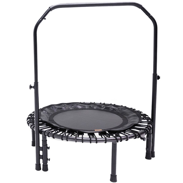 SkyBound Nimbus Folding Fitness Rebounder Trampoline with Handlebar and Free Carrying Case Bed Bath Beyond 26043199
