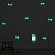 preview thumbnail 2 of 4, Walplus Peel and Stick Wall Sticker Glow In The Dark Bone Dog Room Decor