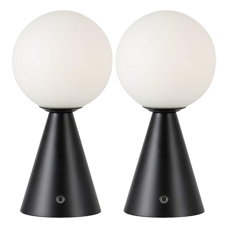 11.75" Rechargeable/Cordless Dimmable Integrated LED Table Lamp, Touch Sensor (Set of 2) - 11.75