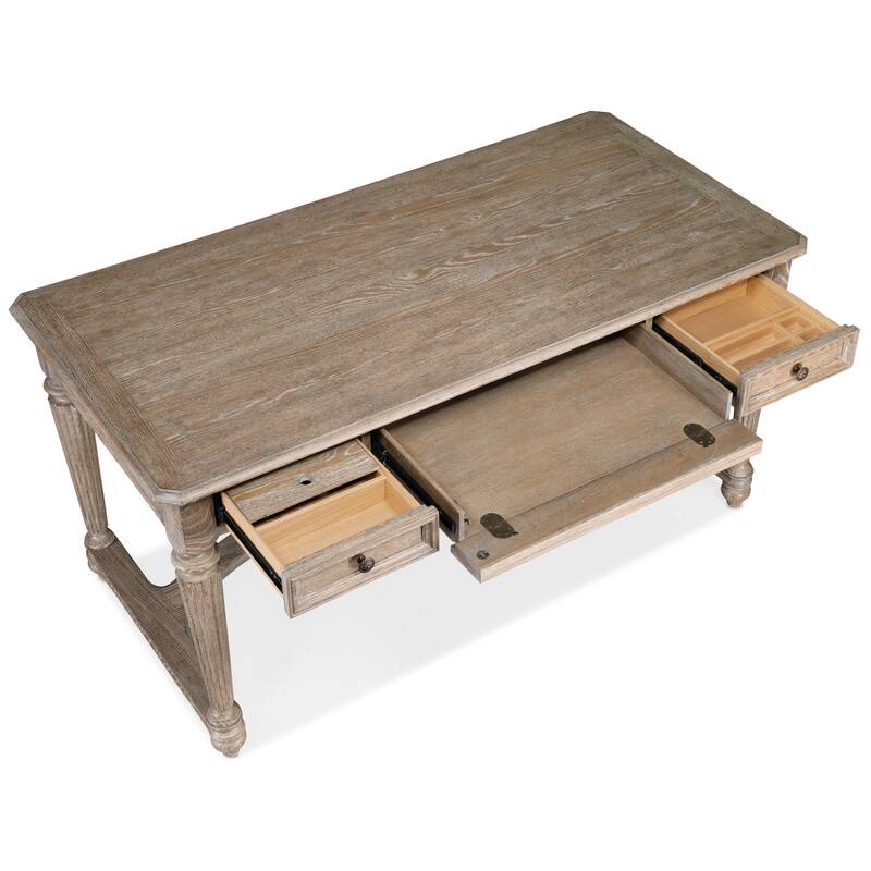 Hooker Furniture 5981-10458 Work Your Way 60" Oak Veneer 3 Drawer