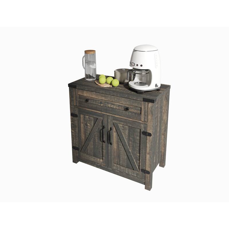 Modern Farmhouse Double Barn Door Accent Cabinet