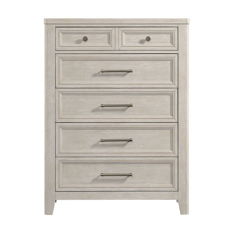 Carlson 6-Drawer Pine Chest, Washed Linen