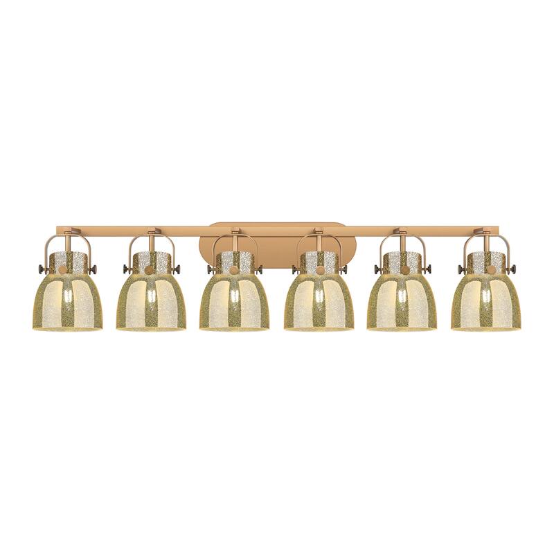 Innovations Lighting Pilaster II Bell - 6 Light 46" Wall-Mounted Bath Vanity Light