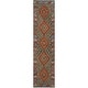 preview thumbnail 1 of 5, Bohemian Kilim Lacy Charcoal Rust Hand Woven Rug - 2'3" x 8'4" - 2'3" x 8'4"