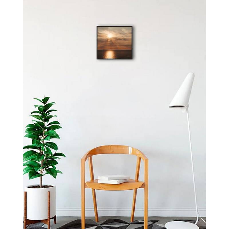 Morning Spotlight Framed Poster - 12 x 12 Inch - Black