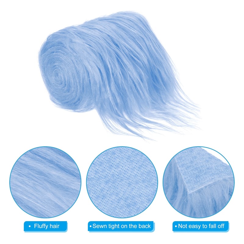 59" x 4" Plush Faux Fur Fabric Precut Strips