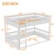 preview thumbnail 5 of 11, Convertible Bunk Bed with Ladder and Safety Guardrails, Solid Wood Frame