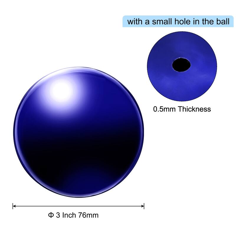 Gazing Ball Stainless Steel Gazing Globe Mirror Sphere - Deep Blue - 3 Inch Dia - 3 Inch Dia