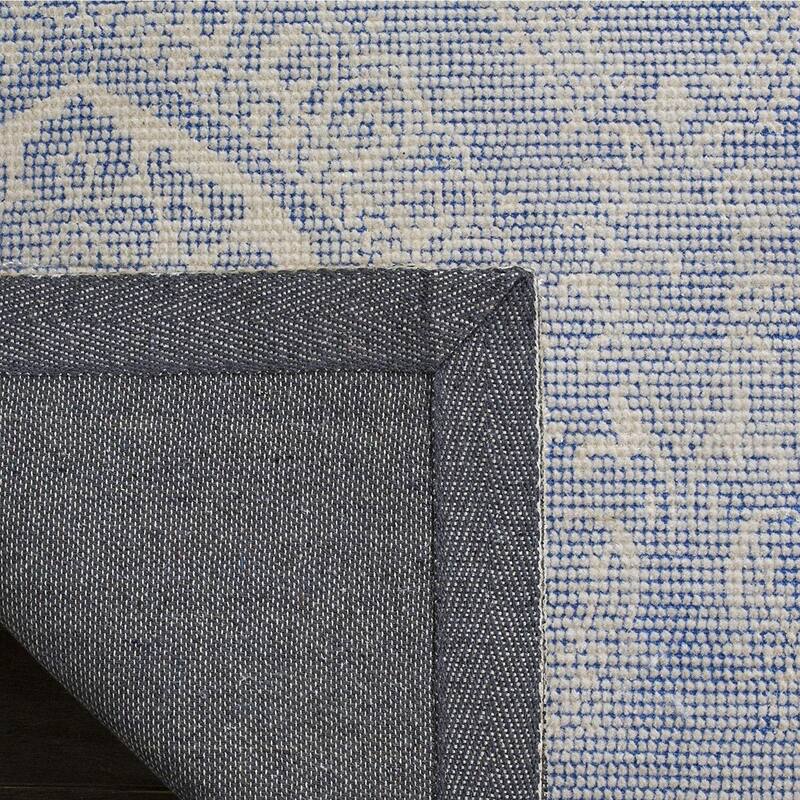 Antique Appeal Area Rug 6x9 - Handmade Jute Rug - Light Grey Living Room Bedroom Floor Decor - 108 x 72