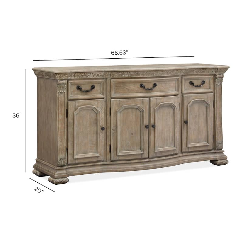 Magnussen Home Marisol Fawn Buffet - 68.63''W x 20''D x 36''H