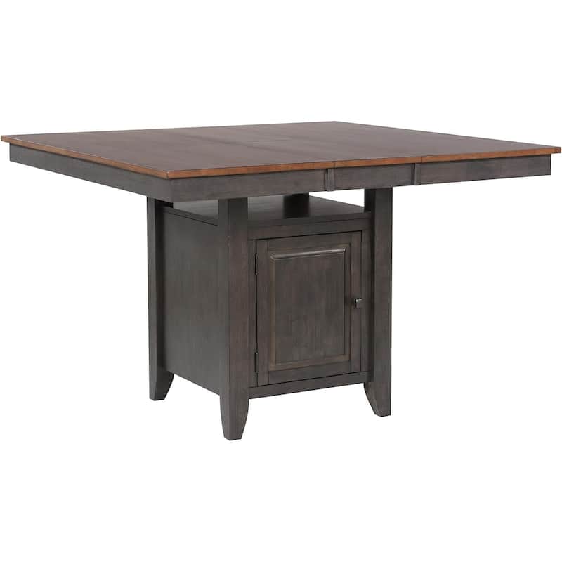 Expandable Dining Table - Butterfly Leaf, Storage Cabinet, Seats 8, Kitchen Pub Table, High-Top, Wood - 54
