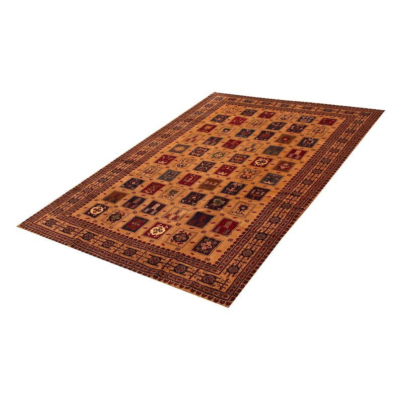 ECARPETGALLERY Hand-knotted Teimani Brown Wool Rug - 6'7 x 9'5