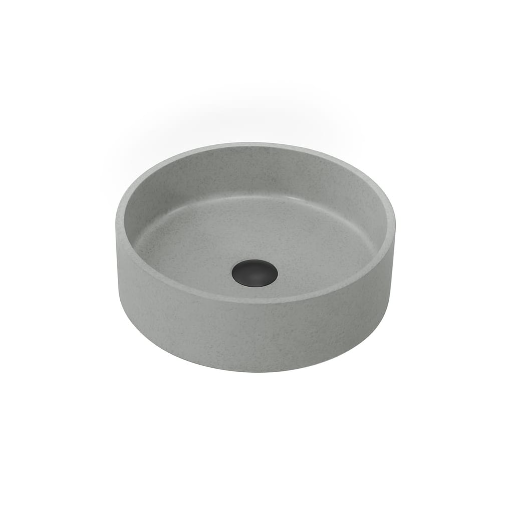 Miseno MBS-9257 Moguer 15-3/8" Circular Concrete Vessel Bathroom Sink
