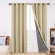 preview thumbnail 82 of 95, Deconovo Faux Linen Total Blackout with Coating Curtains (2 Panel)