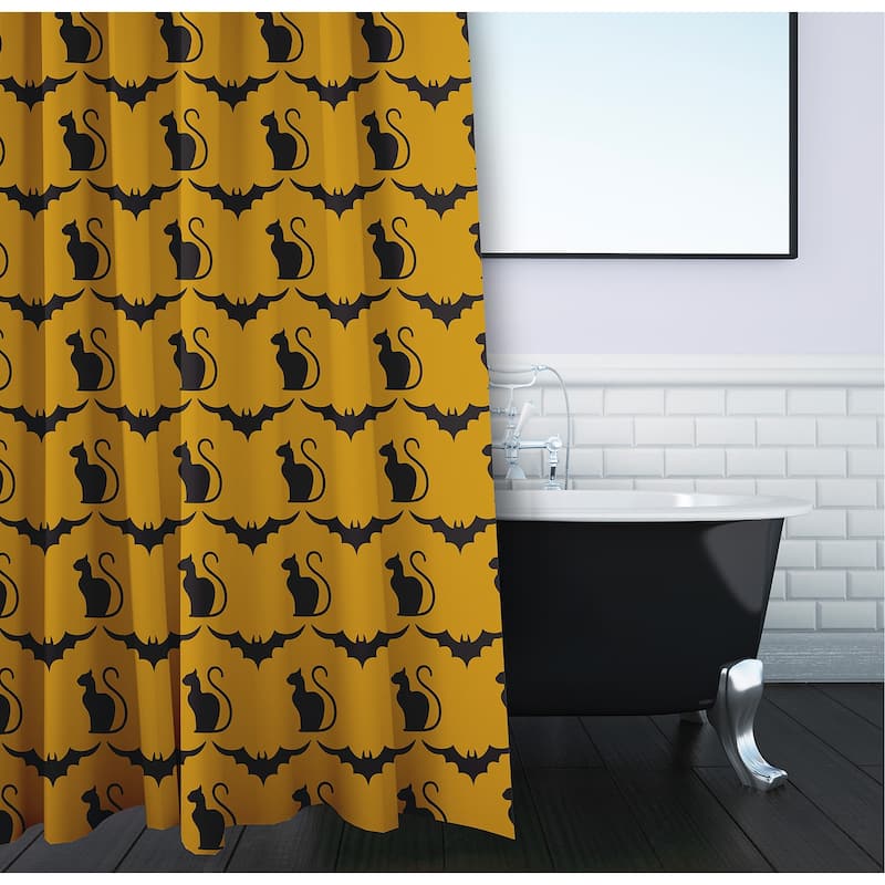 Cats and Bats Shower Curtain