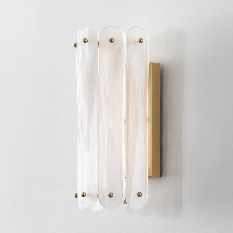 2-Light Modern Brass Gold Wall Sconce（set of 1)