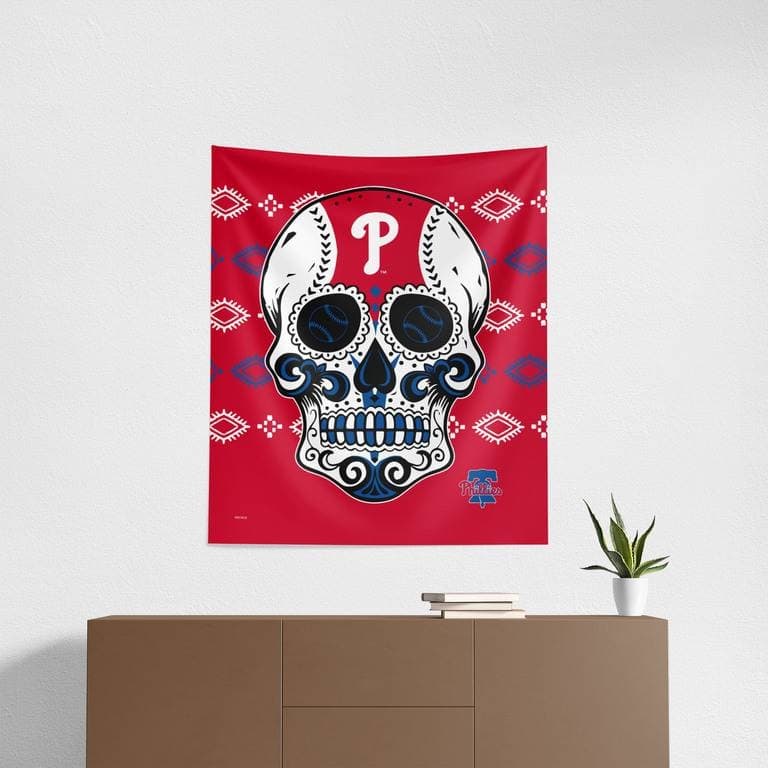 MLB Candy Skull Printed Wall Hanging