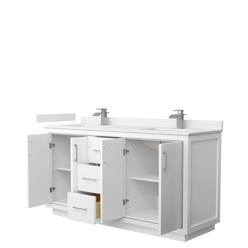 Icon Double Vanity Set, Cultured Marble Top, No Mirror