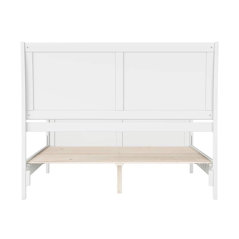 Valencia Solid Wood Low Profile Sleigh Platform Bed with Matching Footboard