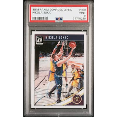 Nikola Jokic 2018 Panini Donruss Optic Basketball Card #100 Graded PSA 9 - 8'6" x 11'6"