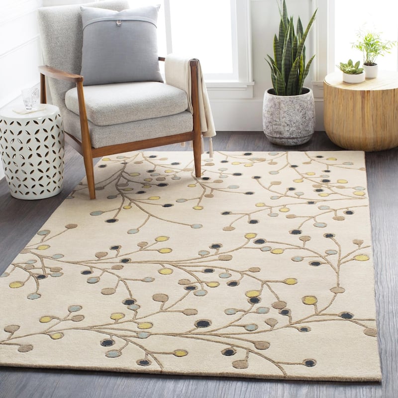 Livabliss Athena French Country Floral & Botanical Hand Tufted Area Rug - 12' x 15' - Cream