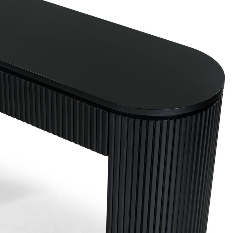 SAFAVIEH Couture Rikki Fluted 1 Drawer Wood Console Table - 48"W x 15"D x 32"H