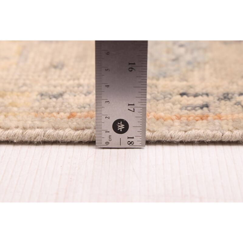 ECARPETGALLERY Hand-knotted Modern Oushak Light Grey Wool Rug - 3'11 x 5'9