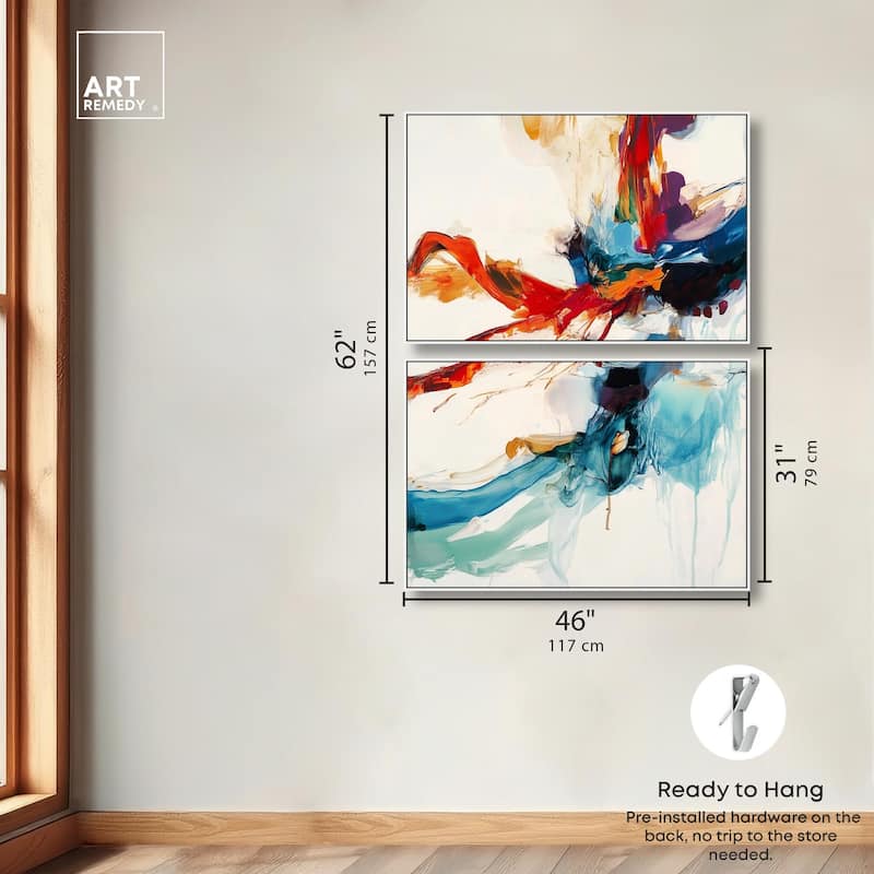 Vibrant Palette I Canvas Set of 2 by Art Remedy