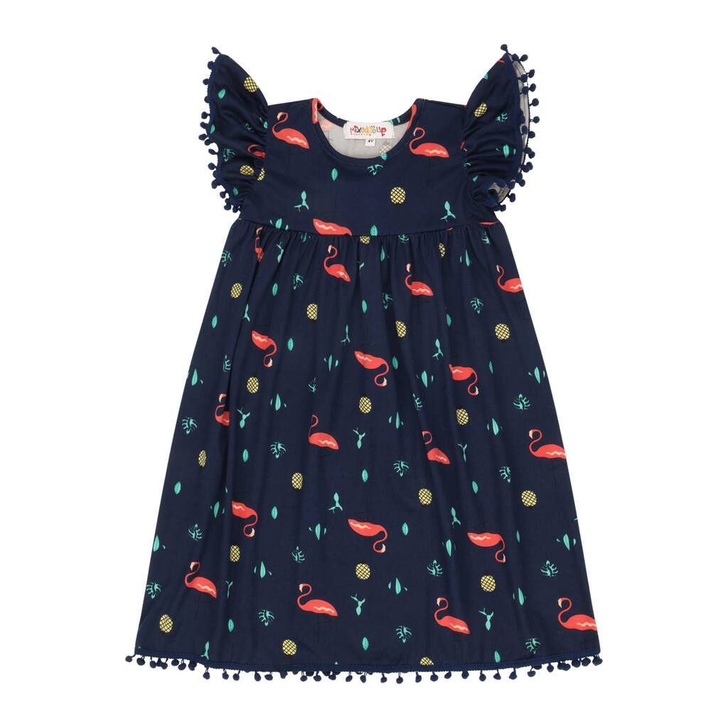 Mixed Up Clothing Girls Vestito Pom Pom Dress