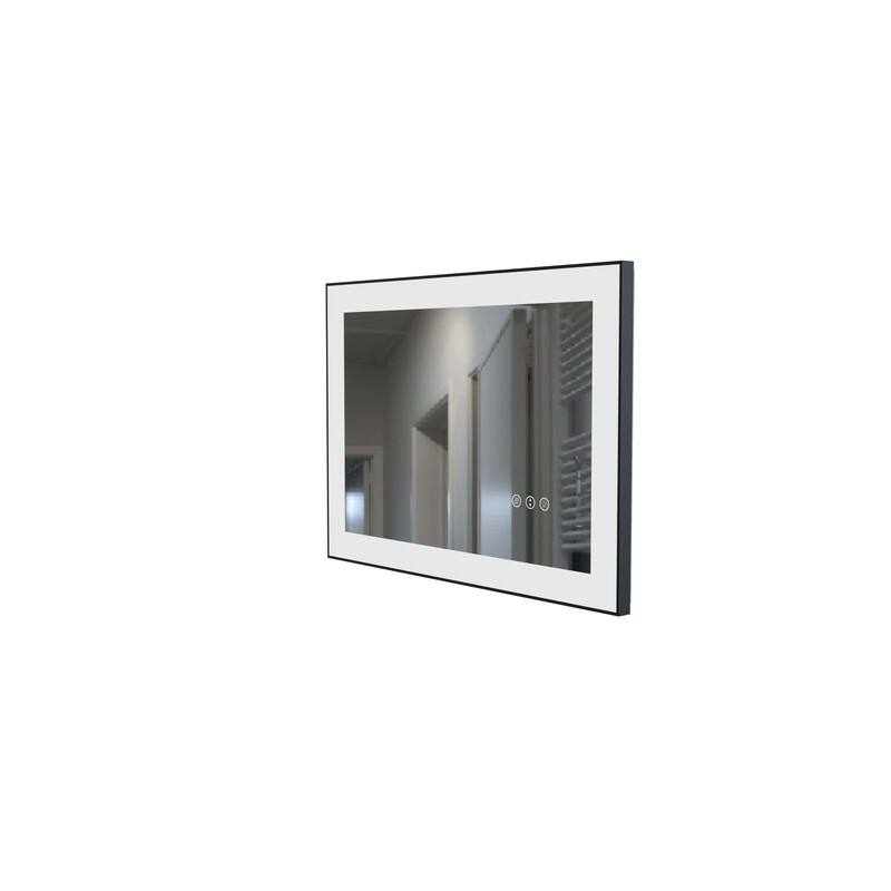 LED Black Aluminum Framed Bathroom Mirror Vanity Mirror for wall, dimmable - 20x28