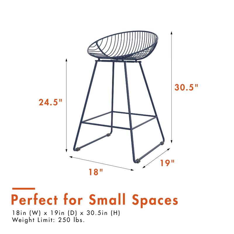 CosmoLiving by Cosmopolitan Ellis 24" Metal Counter Height Bar Stool