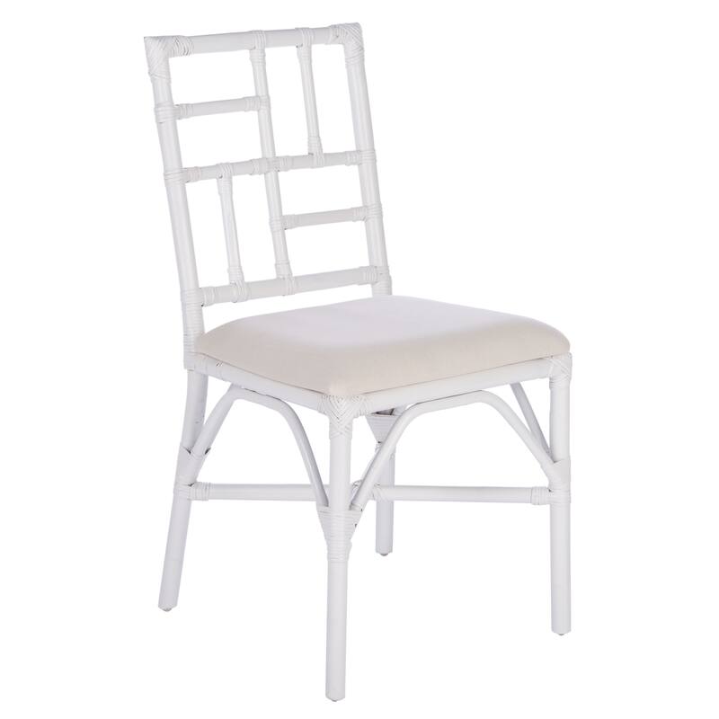 SAFAVIEH Margarette Rattan Accent Chair with Cushion (Set of 2) - 18.5" W x 20.9" L x 35.8" H - 19Wx21Dx36H