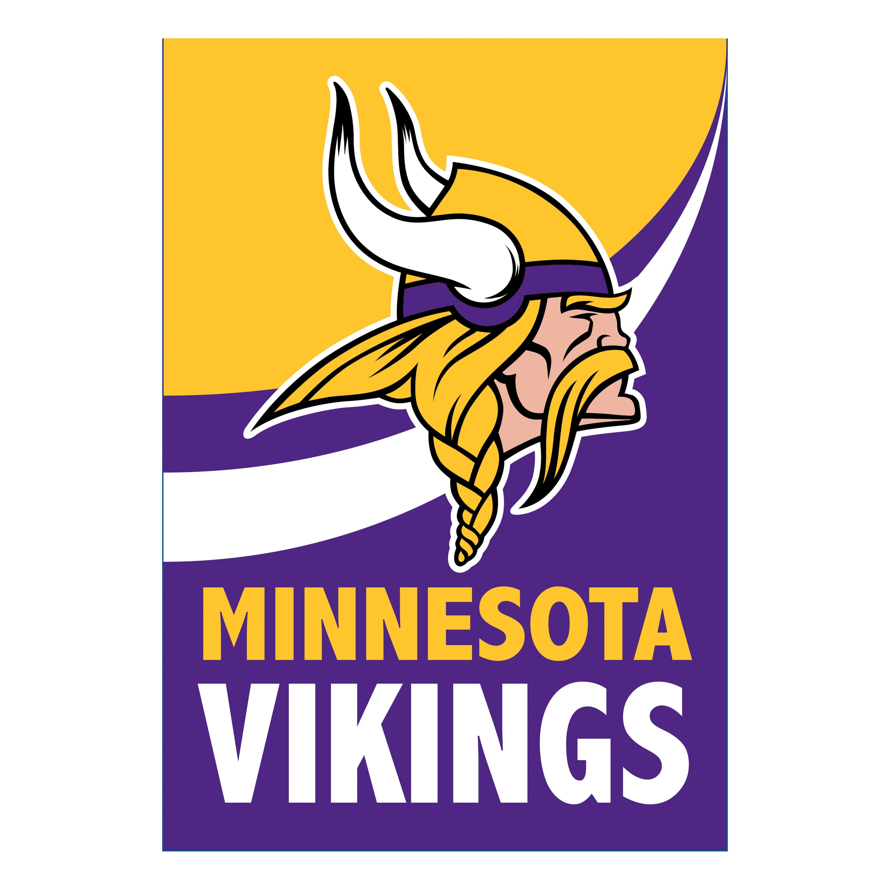 Minnesota Vikings Burlap Flag Garden Size