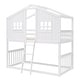 preview thumbnail 17 of 18, Twin Over Twin House Bunk Bed with Roof, Window, and Ladder